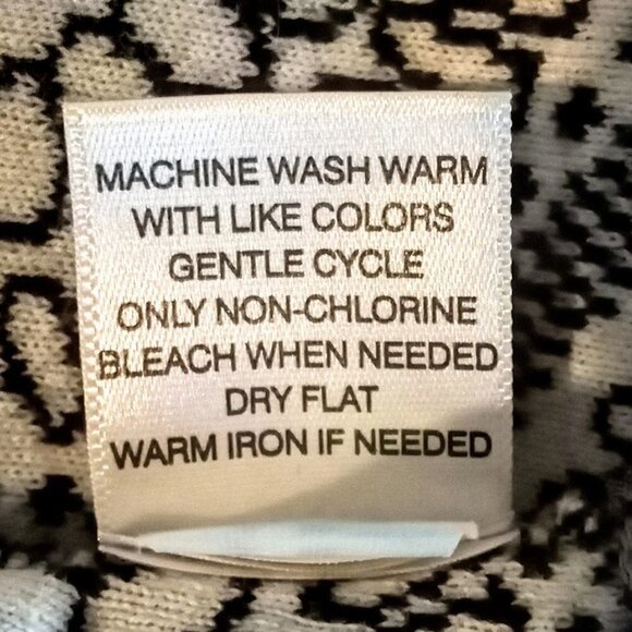 Dana Buchman Geometric Print Cotton Knit Tie Waist Cardigan - Picture 7 of 7